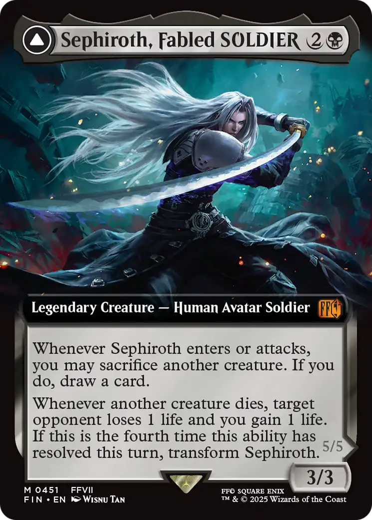 Sephiroth, Fabled SOLDIER // Sephiroth, One-Winged Angel (451) [FINAL FANTASY] foil - Deck Out Gaming