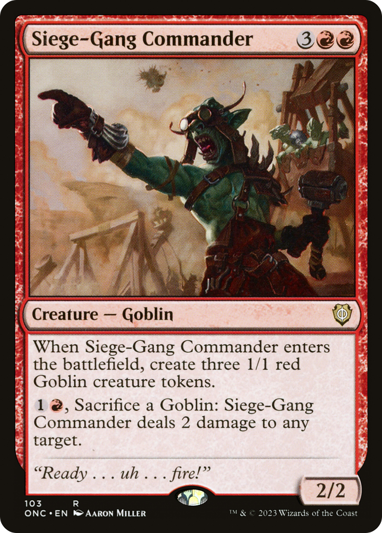 Siege-Gang Commander (103) [Phyrexia: All Will Be One Commander] - Deck Out Gaming