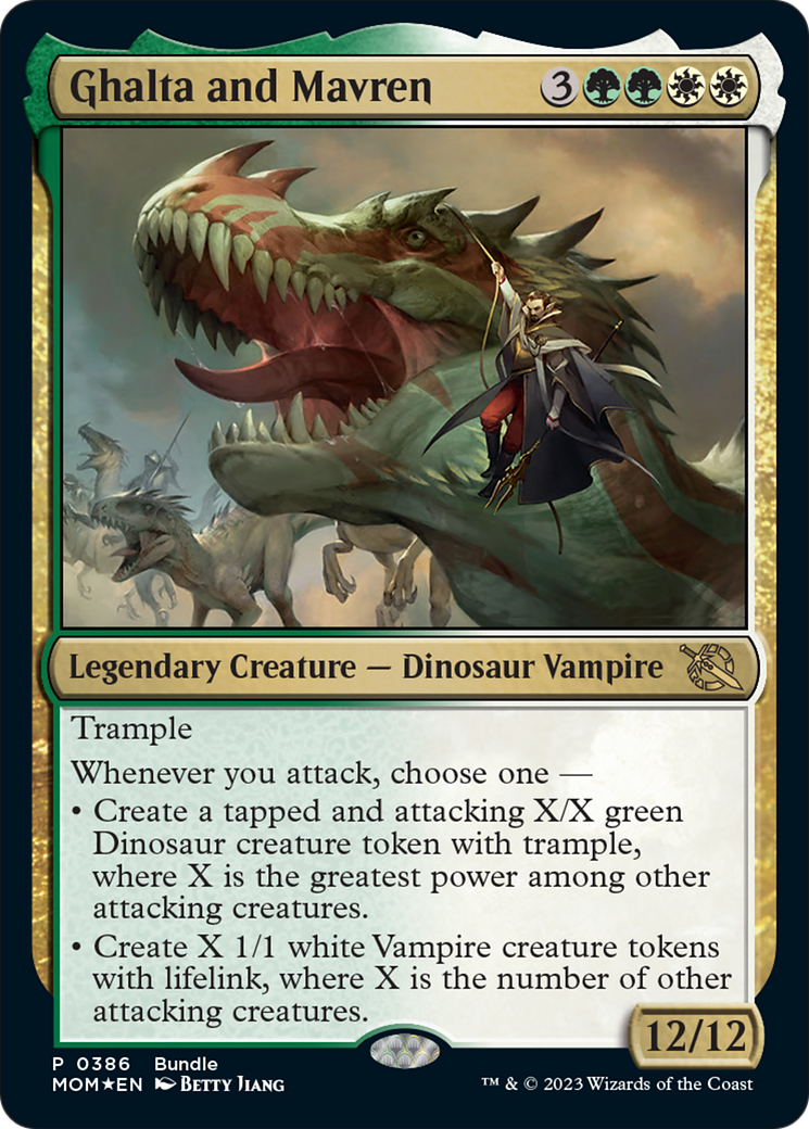 Ghalta and Mavren (MOM Bundle) (386) [Unique and Miscellaneous Promos] foil - Deck Out Gaming