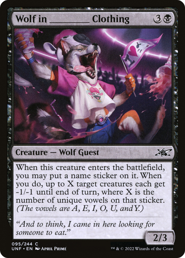 Wolf in _______ Clothing (95) [Unfinity] foil - Deck Out Gaming