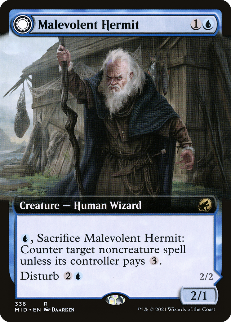 Malevolent Hermit (Extended Art) (336) [Innistrad: Midnight Hunt] - Deck Out Gaming