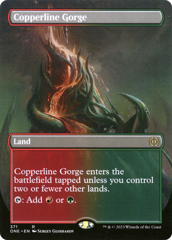 Copperline Gorge (Borderless) (371) [Phyrexia: All Will Be One] - Deck Out Gaming