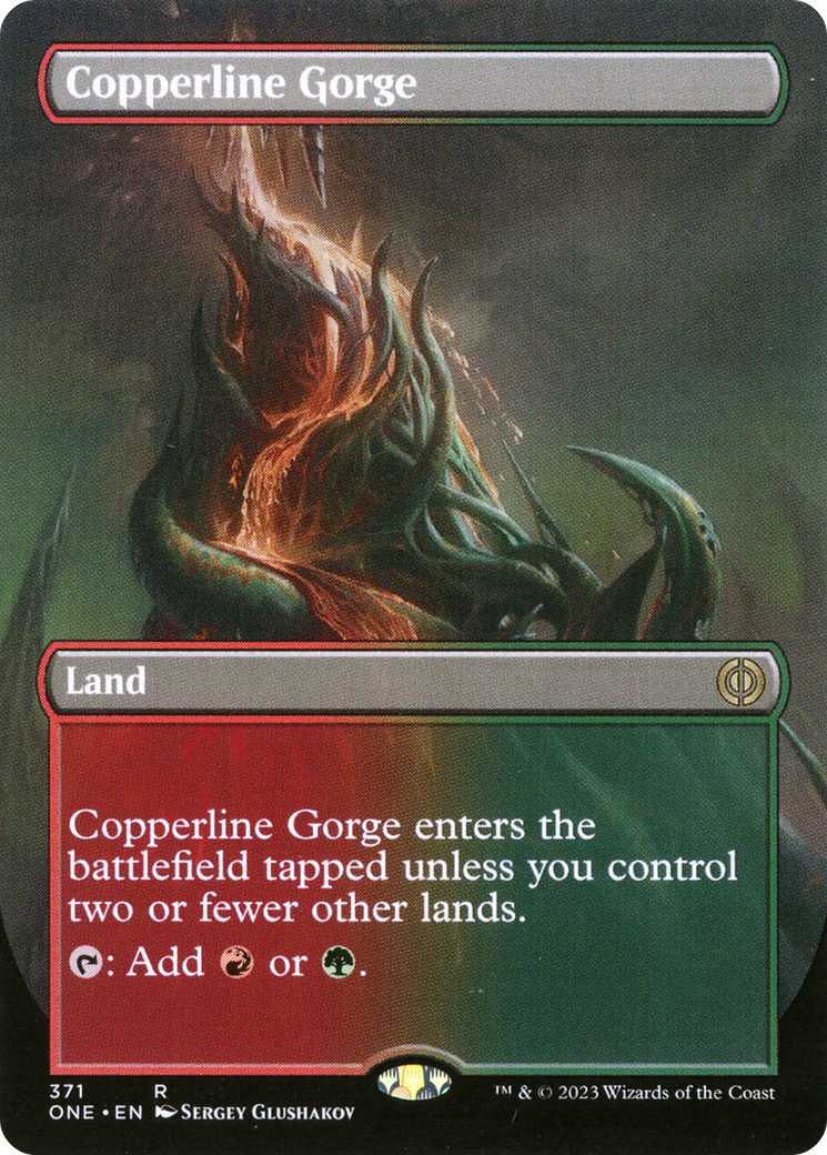 Copperline Gorge (Borderless) (371) [Phyrexia: All Will Be One] - Deck Out Gaming