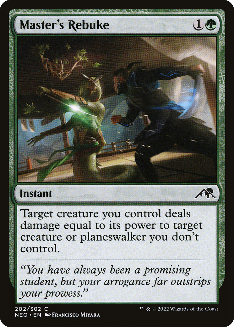 Master's Rebuke (202) [Kamigawa: Neon Dynasty] foil - Deck Out Gaming