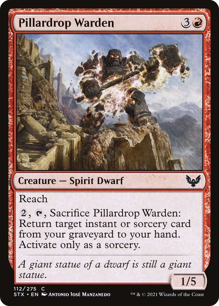 Pillardrop Warden (112) [Strixhaven: School of Mages] foil - Deck Out Gaming