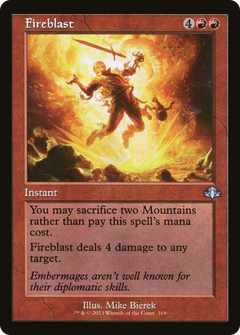 Fireblast (Retro Frame) (319) [Dominaria Remastered] - Deck Out Gaming