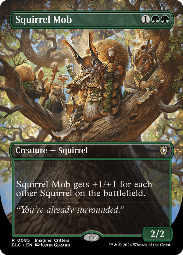 Squirrel Mob (Borderless) (85) [Bloomburrow Commander] - Deck Out Gaming