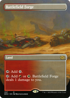 Battlefield Forge (Borderless) (297) [The Brothers' War] foil - Deck Out Gaming