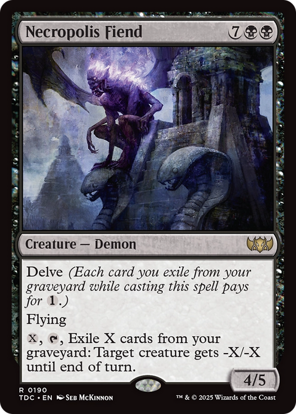 Necropolis Fiend (190) [Commander: Tarkir: Dragonstorm] - Deck Out Gaming