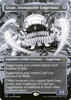 Graaz, Unstoppable Juggernaut (Borderless) (334) [Phyrexia: All Will Be One] - Deck Out Gaming