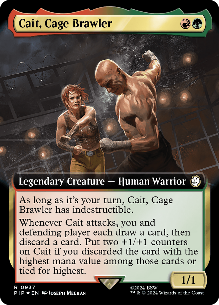 Cait, Cage Brawler (Extended Art) (Surge Foil) (937) [Fallout] foil - Deck Out Gaming