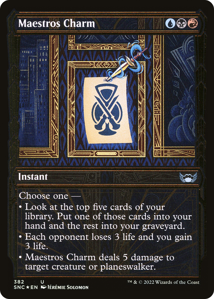Maestros Charm (Gilded Foil) (382) [Streets of New Capenna] foil - Deck Out Gaming