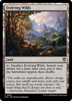 Evolving Wilds (292) [Outlaws of Thunder Junction Commander] - Deck Out Gaming