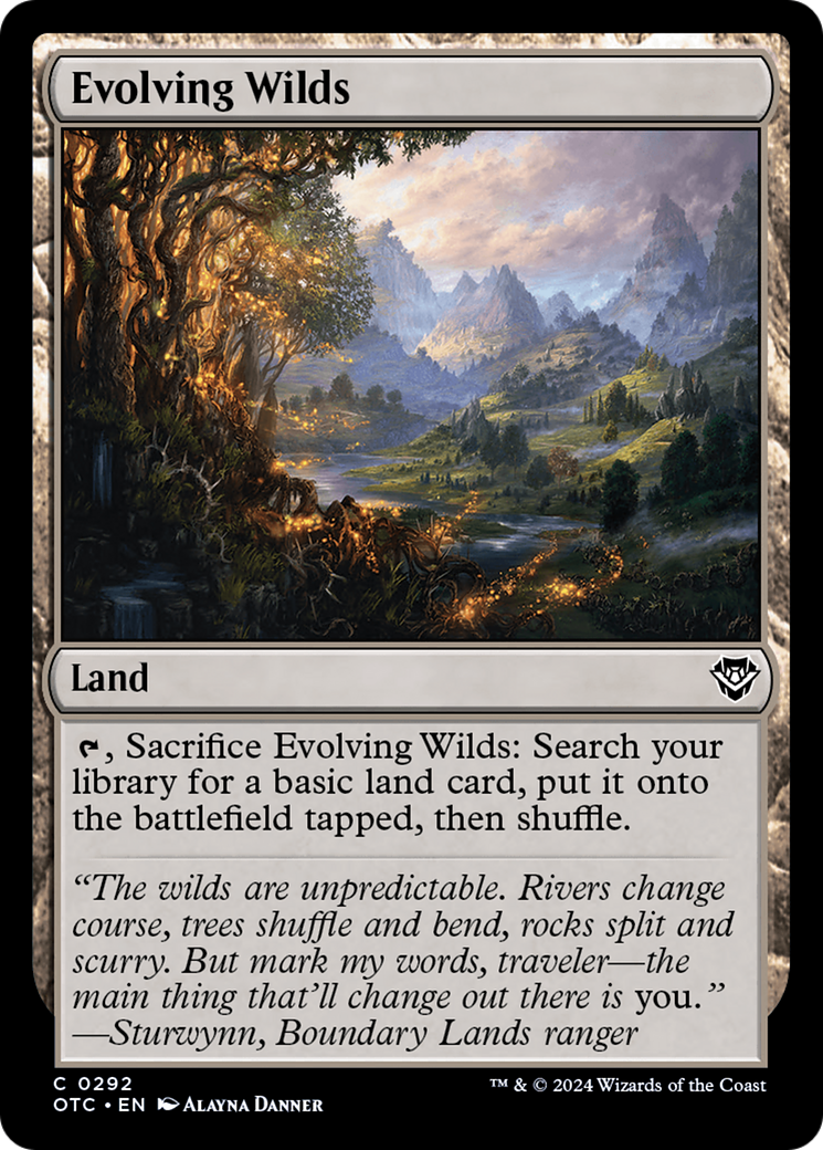 Evolving Wilds (292) [Outlaws of Thunder Junction Commander] - Deck Out Gaming