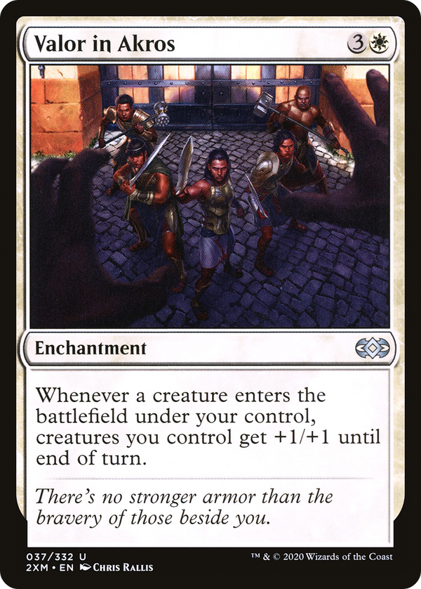 Valor in Akros (37) [Double Masters] foil - Deck Out Gaming