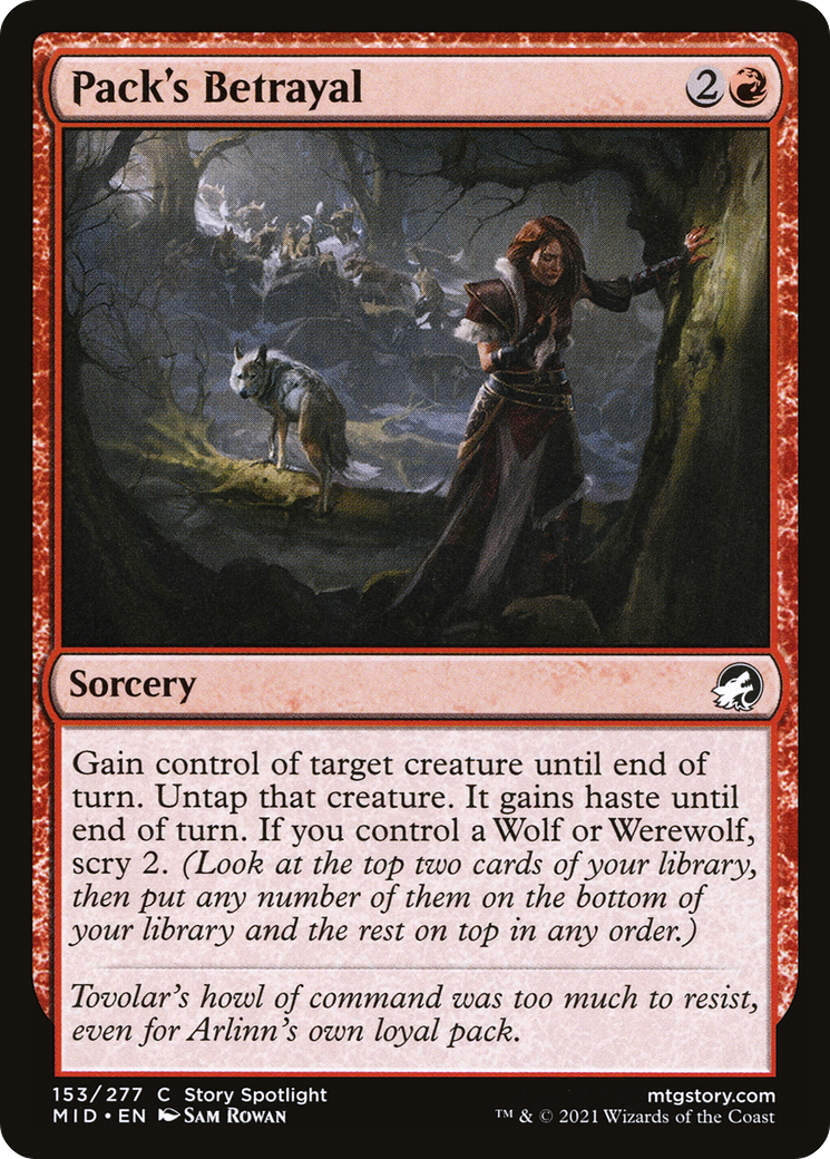 Pack's Betrayal (153) [Innistrad: Midnight Hunt] foil - Deck Out Gaming