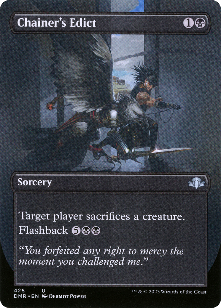 Chainer's Edict (Borderless) (425) [Dominaria Remastered] foil - Deck Out Gaming