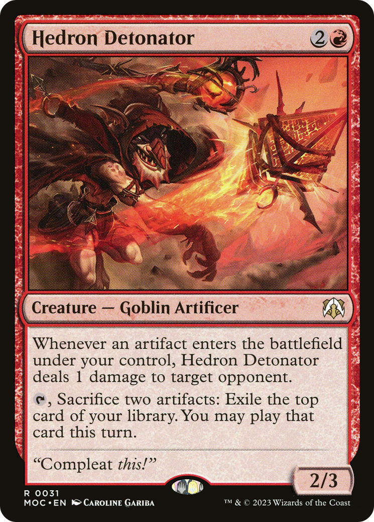 Hedron Detonator (31) [March of the Machine Commander] - Deck Out Gaming