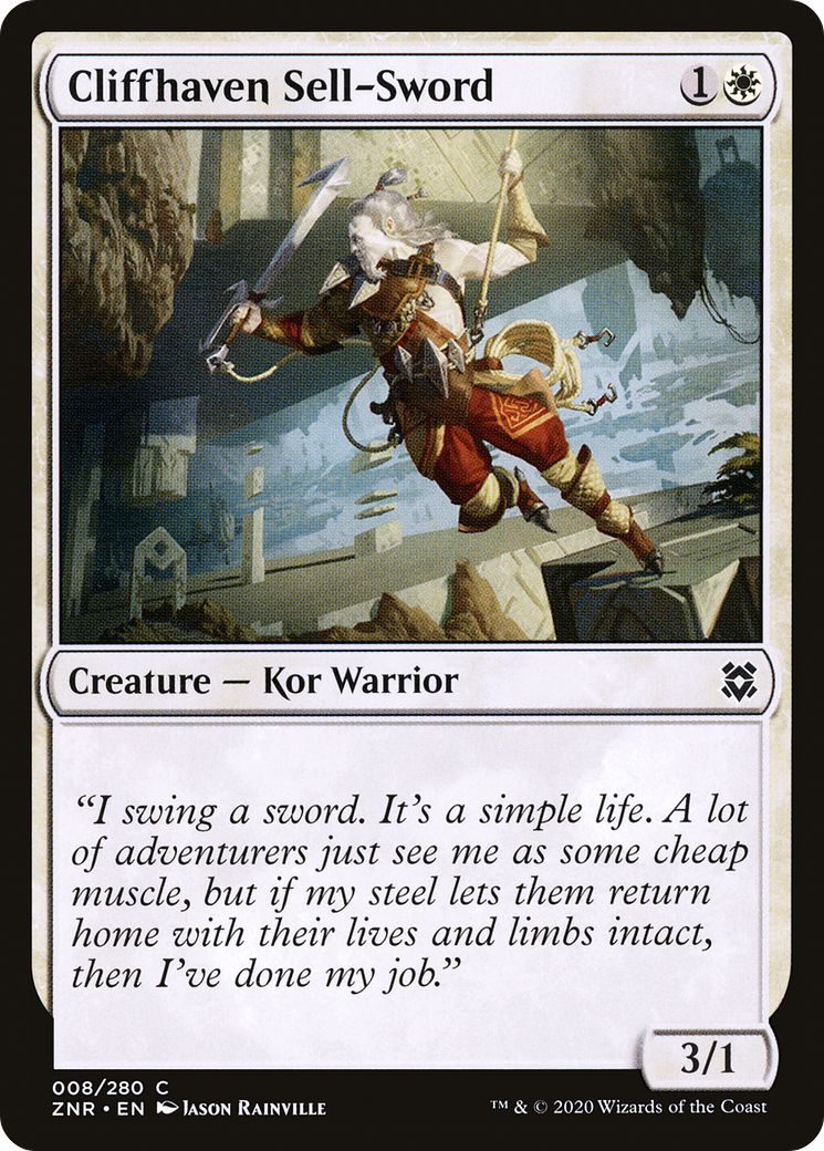 Cliffhaven Sell-Sword (8) [Zendikar Rising] foil - Deck Out Gaming