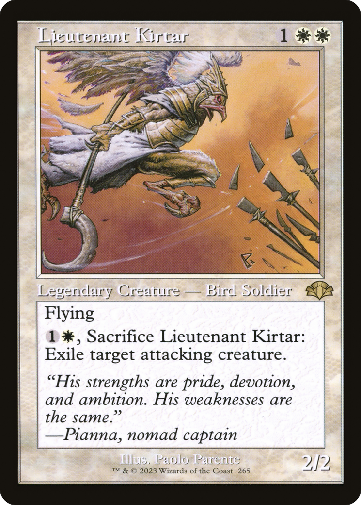Lieutenant Kirtar (Retro Frame) (265) [Dominaria Remastered] - Deck Out Gaming