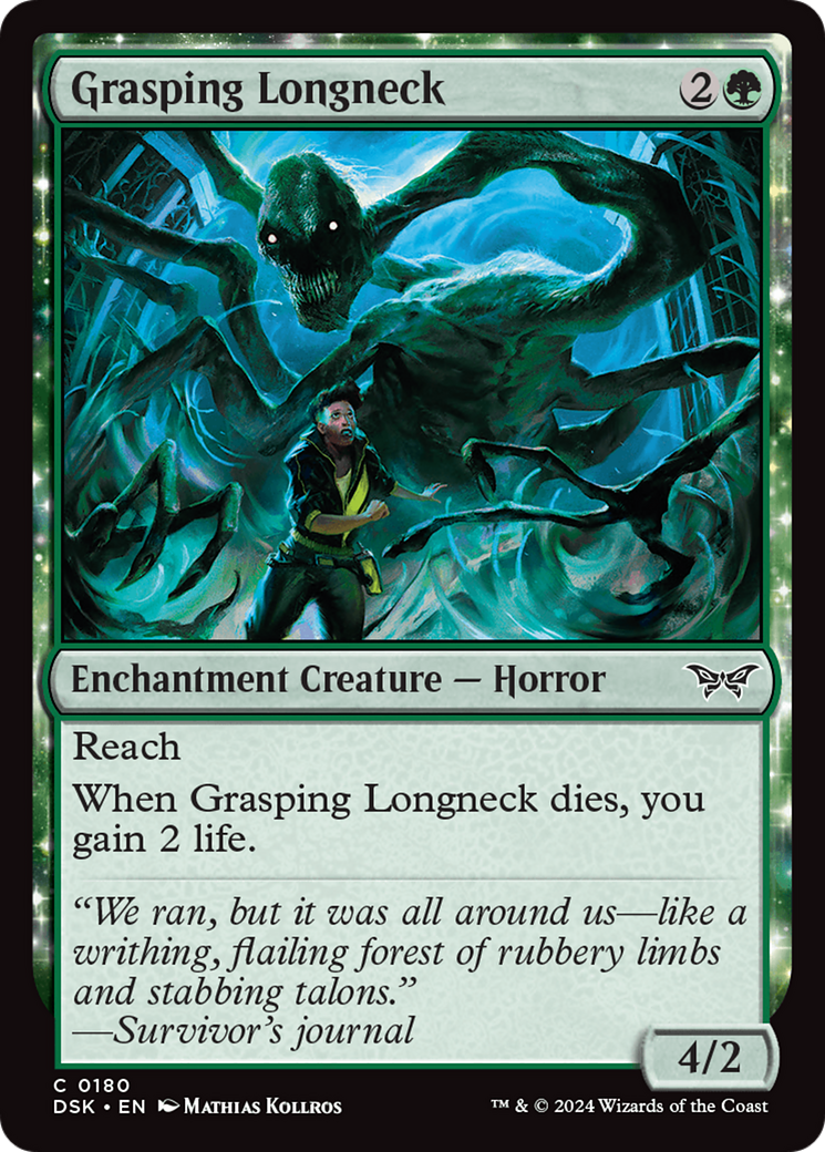 Grasping Longneck (180) [Duskmourn: House of Horror] foil - Deck Out Gaming
