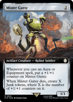 Mister Gutsy (Extended Art) (Surge Foil) (961) [Fallout] foil - Deck Out Gaming
