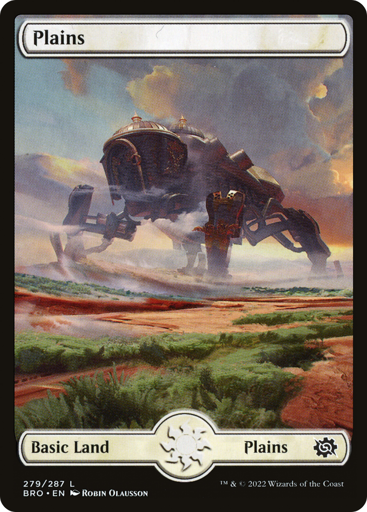 Plains (279) - Full Art (279) [The Brothers' War] foil - Deck Out Gaming