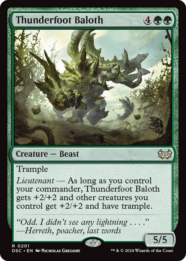 Thunderfoot Baloth (201) [Duskmourn: House of Horror Commander] - Deck Out Gaming