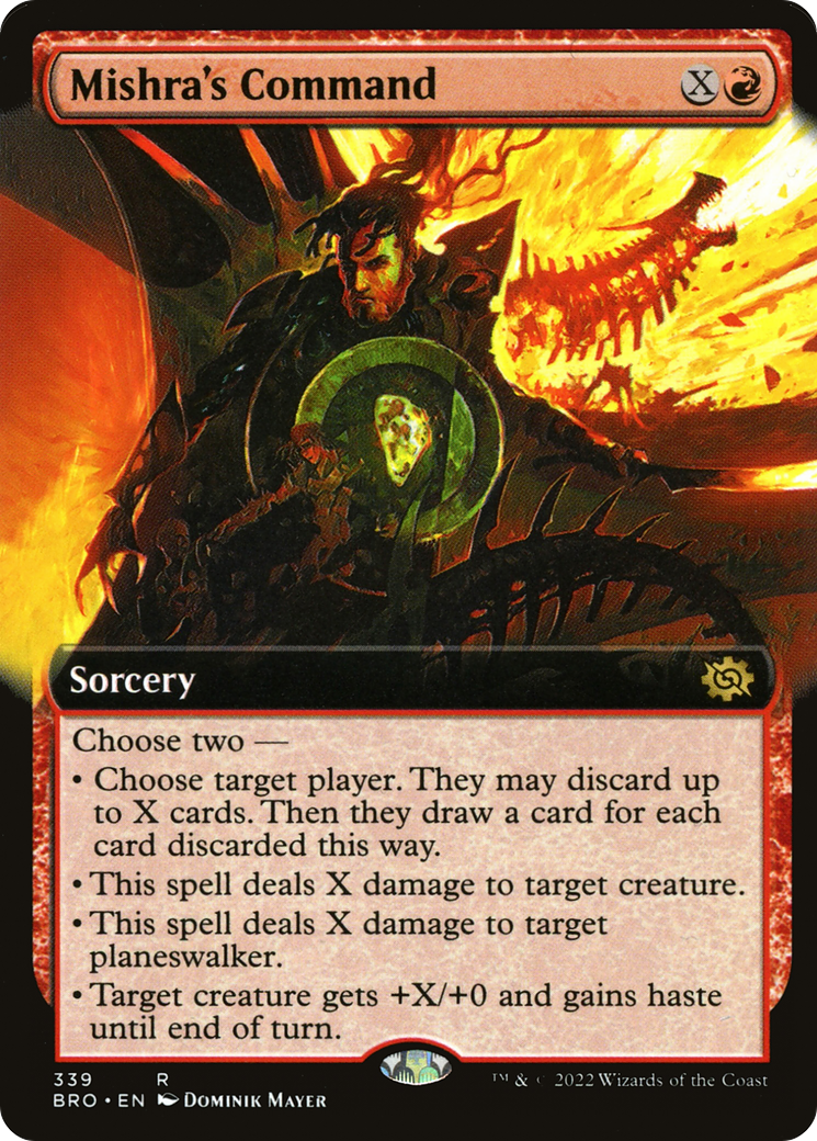 Mishra's Command (Extended Art) (339) [The Brothers' War] foil - Deck Out Gaming