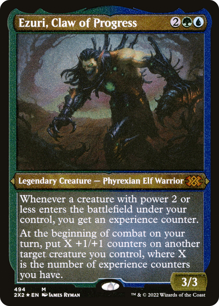 Ezuri, Claw of Progress (Foil Etched) (494) [Double Masters 2022] foil - Deck Out Gaming
