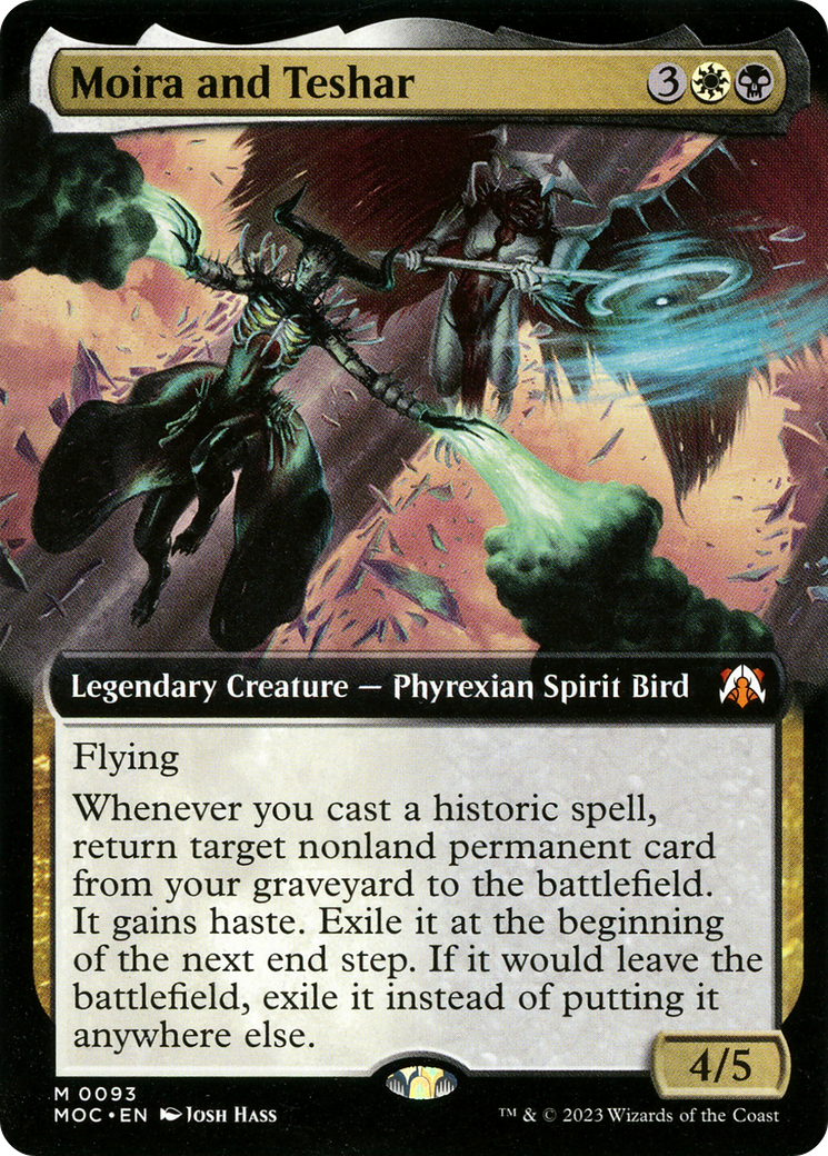 Moira and Teshar (Extended Art) (93) [March of the Machine Commander] - Deck Out Gaming