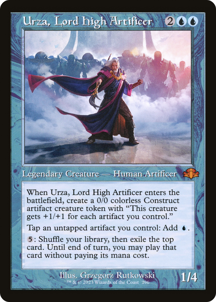 Urza, Lord High Artificer (Retro Frame) (296) [Dominaria Remastered] - Deck Out Gaming
