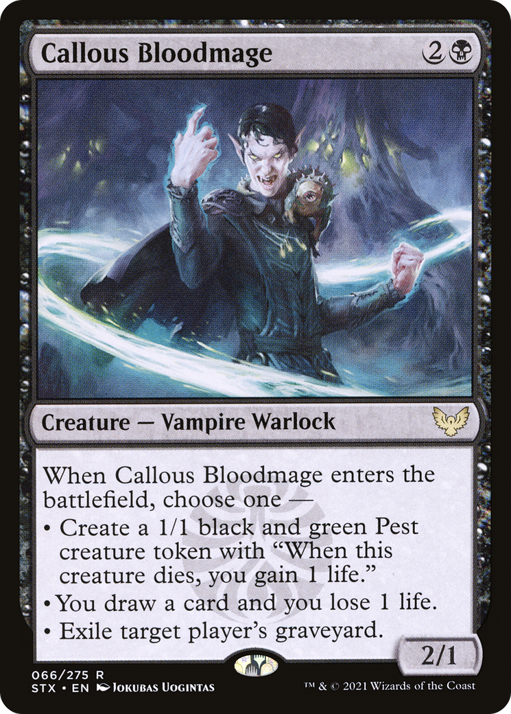 Callous Bloodmage (66) [Strixhaven: School of Mages] foil - Deck Out Gaming