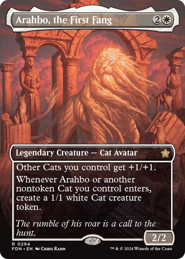 Arahbo, the First Fang (Borderless) (294) [Foundations] - Deck Out Gaming