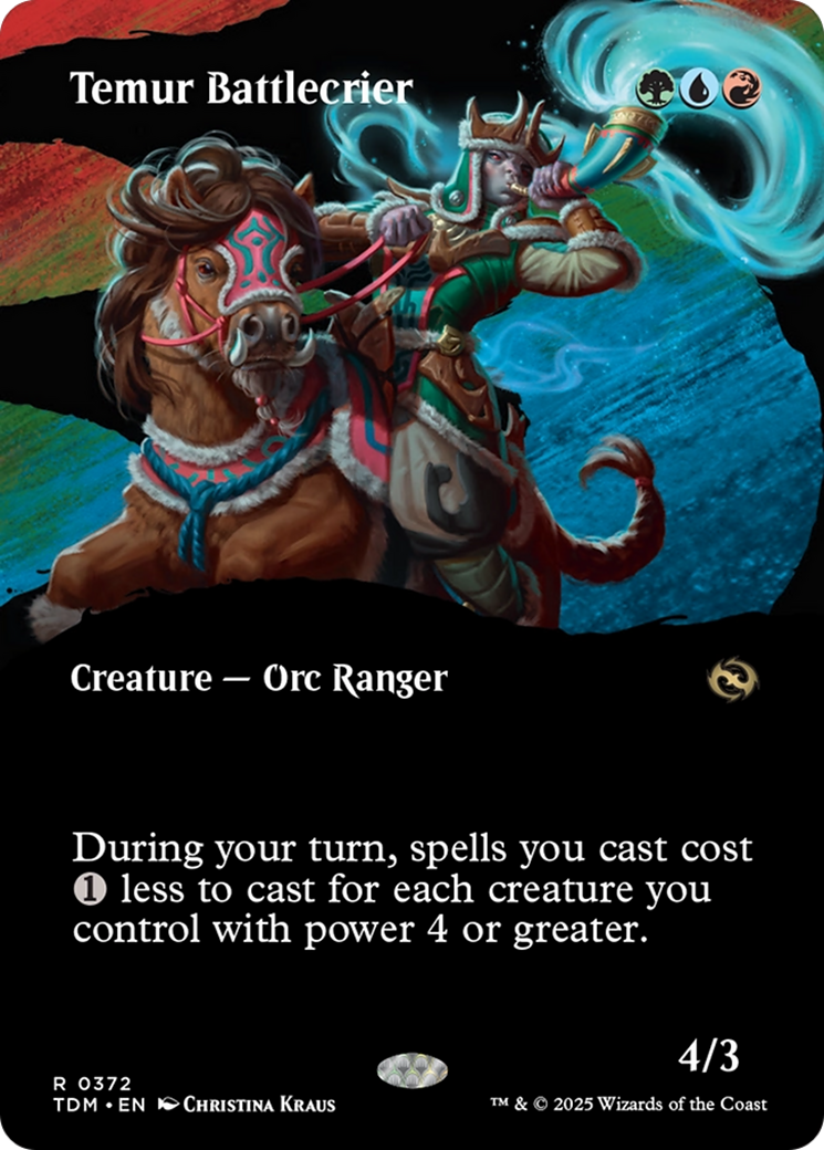 Temur Battlecrier (Borderless) (372) [Tarkir: Dragonstorm] foil - Deck Out Gaming