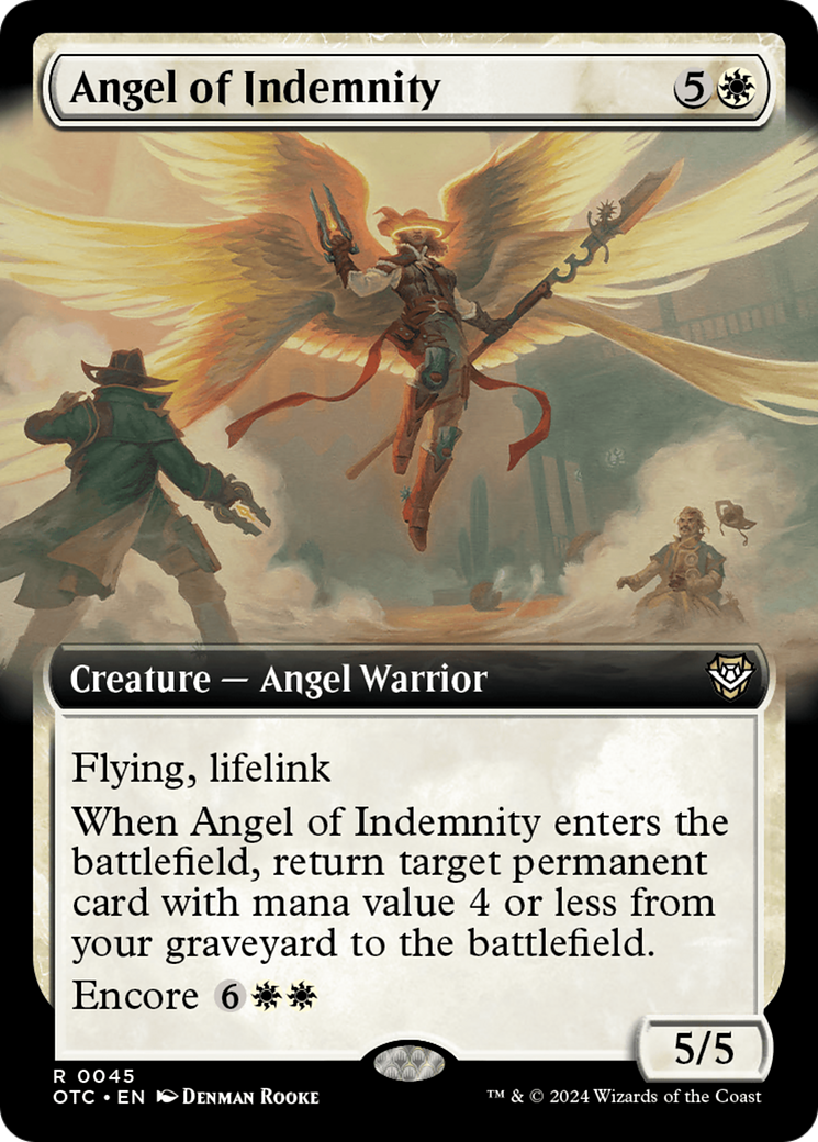 Angel of Indemnity (Extended Art) (45) [Outlaws of Thunder Junction Commander] - Deck Out Gaming