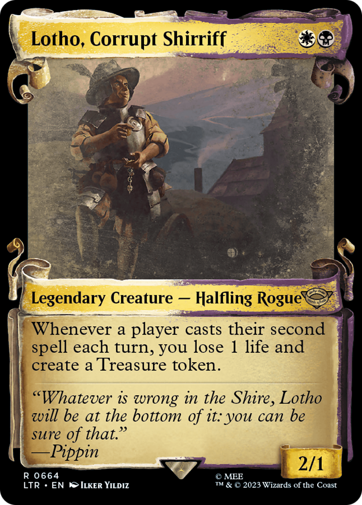 Lotho, Corrupt Shirriff (Showcase Scrolls) (664) [The Lord of the Rings: Tales of Middle-earth] foil - Deck Out Gaming