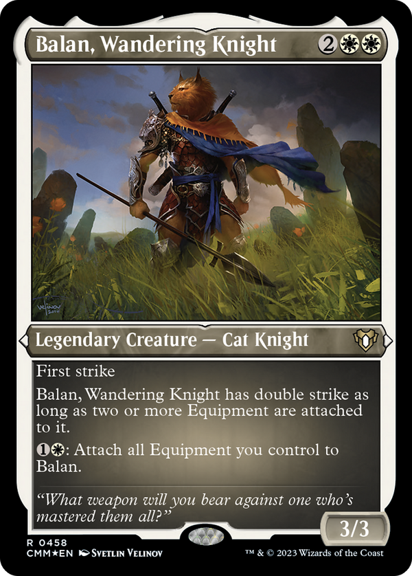 Balan, Wandering Knight (458) [Commander Masters] etched - Deck Out Gaming
