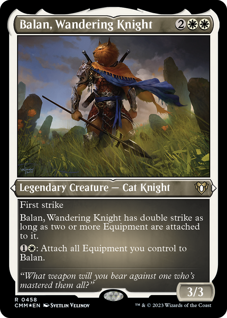 Balan, Wandering Knight (458) [Commander Masters] etched - Deck Out Gaming