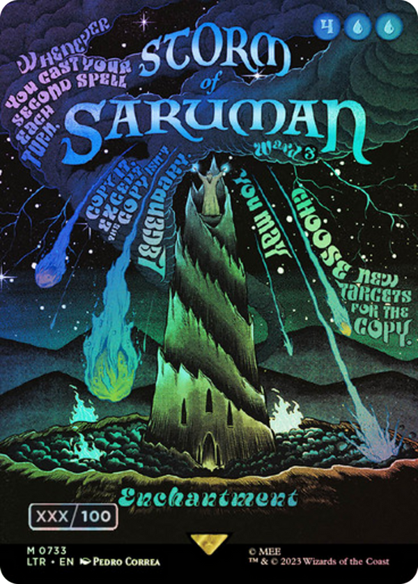 Storm of Saruman (Borderless Poster) (Serial Numbered) (733) [The Lord of the Rings: Tales of Middle-earth] foil - Deck Out Gaming