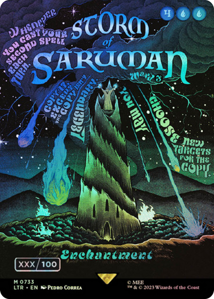 Storm of Saruman (Borderless Poster) (Serial Numbered) (733) [The Lord of the Rings: Tales of Middle-earth] foil - Deck Out Gaming