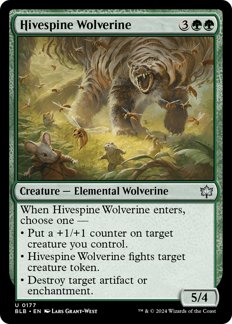 Hivespine Wolverine (177) [Bloomburrow] - Deck Out Gaming