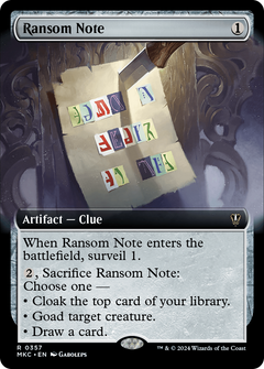 Ransom Note (0357) (Extended Art) (357) [Murders at Karlov Manor Commander] - Deck Out Gaming