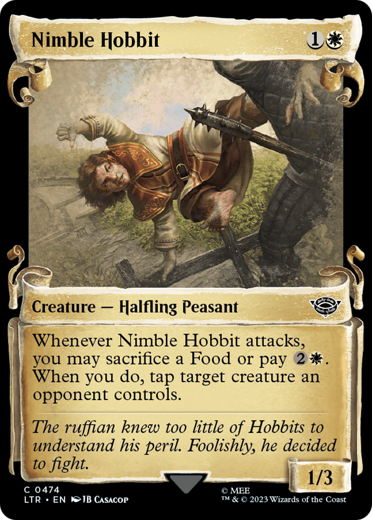 Nimble Hobbit (Showcase Scrolls) (474) [The Lord of the Rings: Tales of Middle-earth] foil - Deck Out Gaming