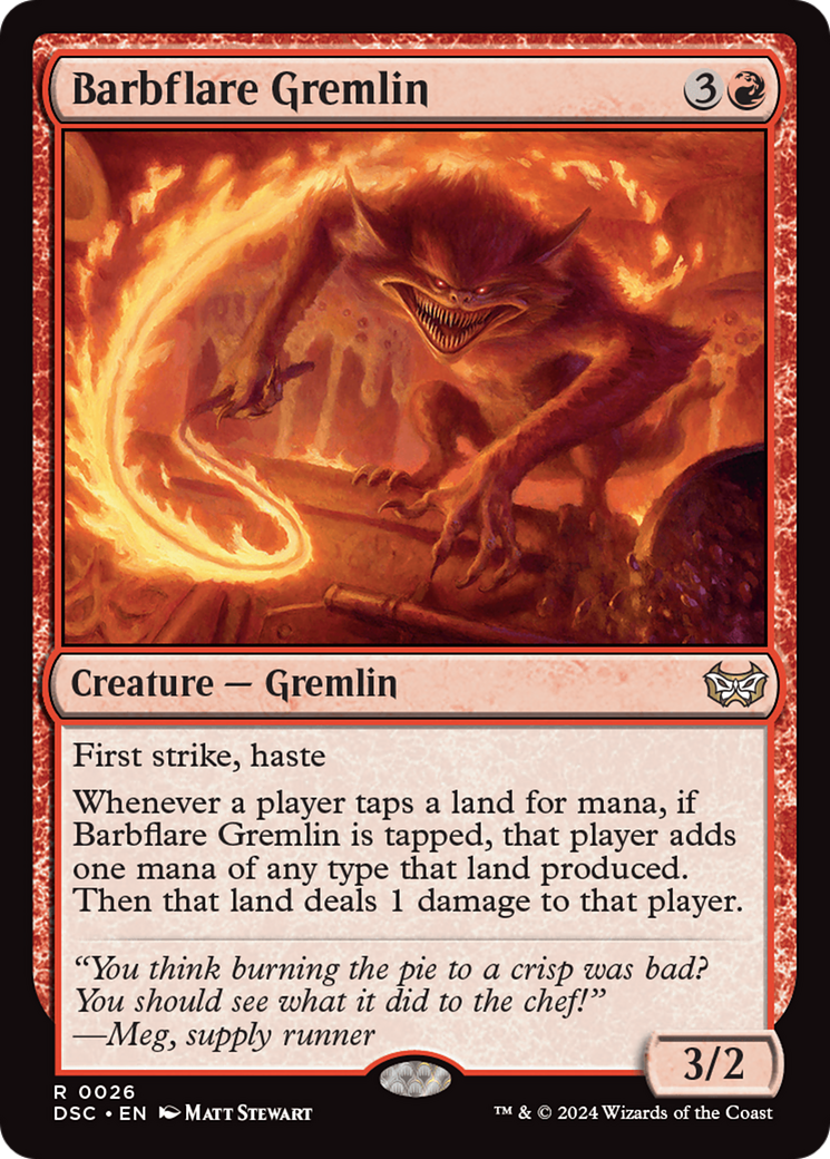 Barbflare Gremlin (26) [Duskmourn: House of Horror Commander] - Deck Out Gaming