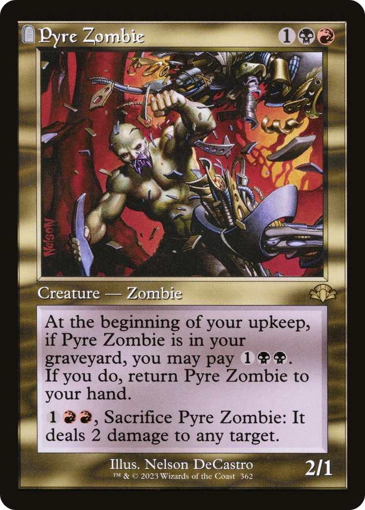 Pyre Zombie (Retro Frame) (362) [Dominaria Remastered] foil - Deck Out Gaming