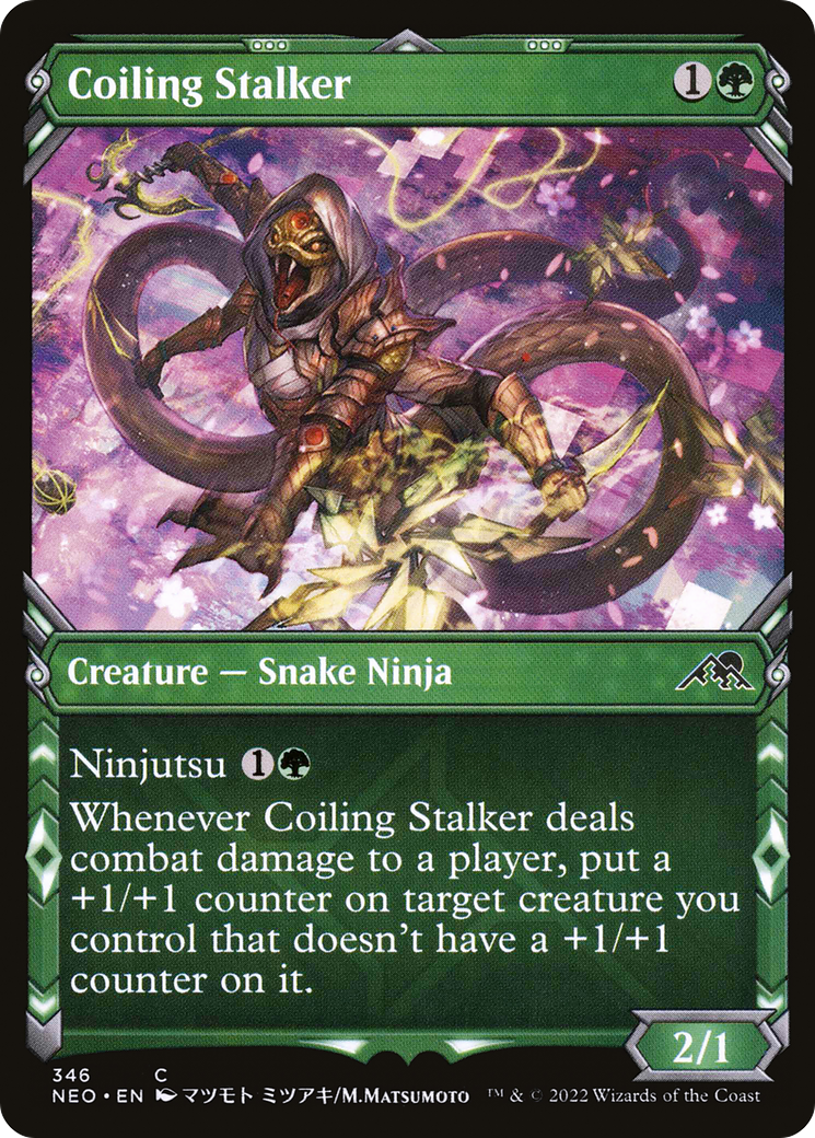 Coiling Stalker (Showcase) (346) [Kamigawa: Neon Dynasty] - Deck Out Gaming