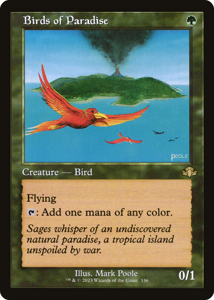 Birds of Paradise (Retro Frame) (336) [Dominaria Remastered] foil - Deck Out Gaming