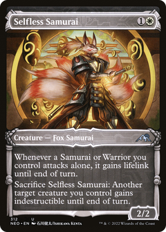 Selfless Samurai (Showcase) (312) [Kamigawa: Neon Dynasty] foil - Deck Out Gaming