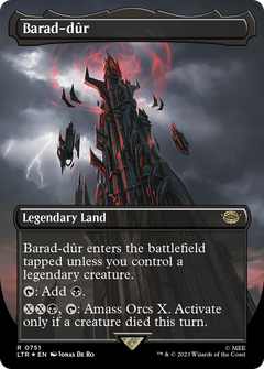 Barad-dur (0751) (Borderless) (Surge Foil) (751) [The Lord of the Rings: Tales of Middle-earth] foil - Deck Out Gaming